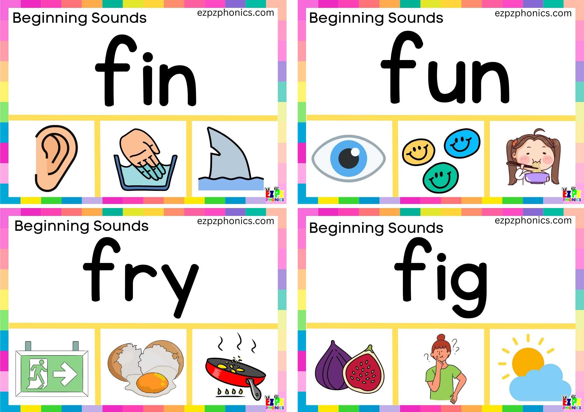 Read The Word And Clip The Correct Image Clip Card Letter F 1